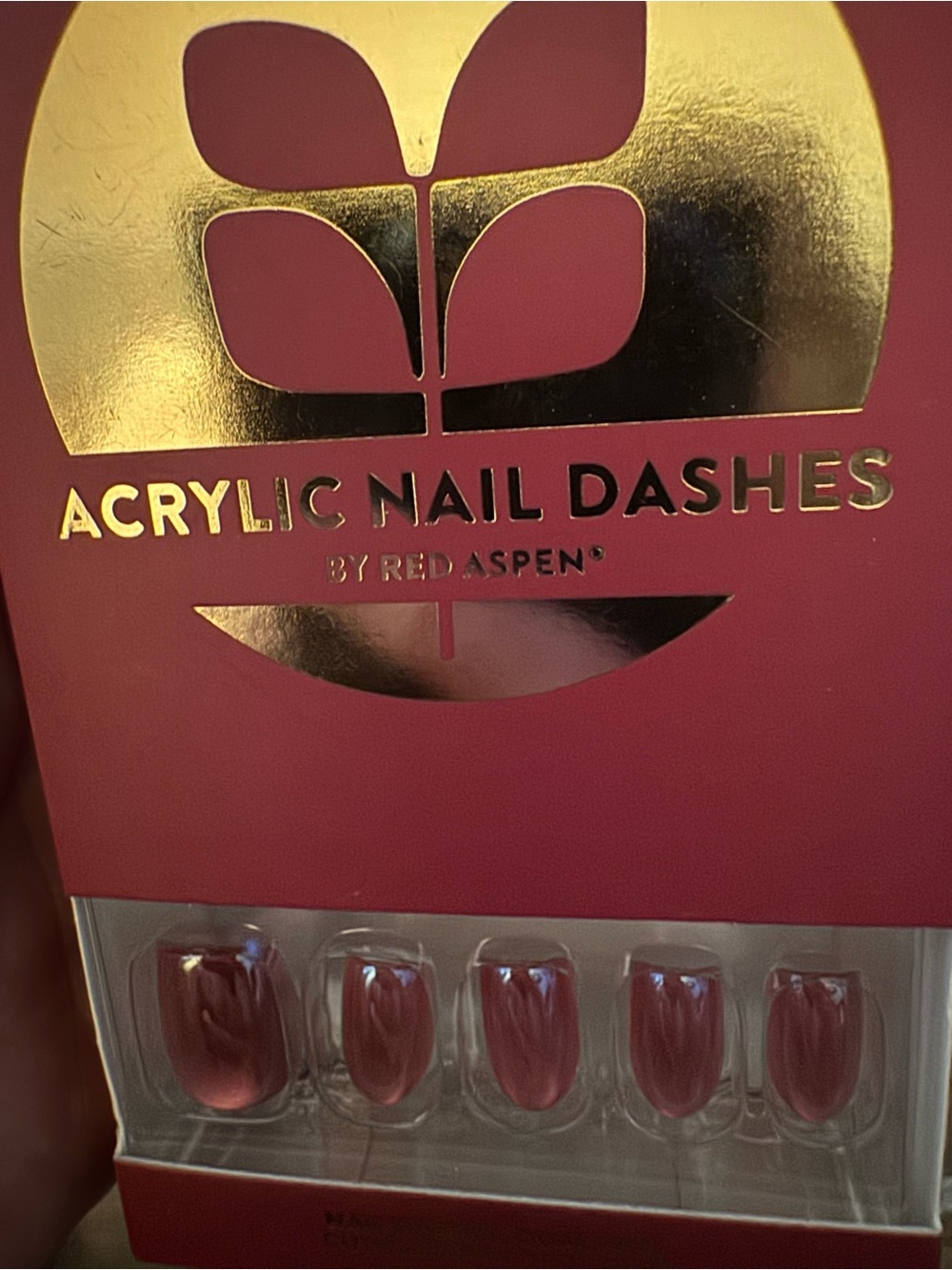 Red Aspen Acrylic Press on nails Twinkly Tonnie pink cats eye finish - Picture 2 of 7